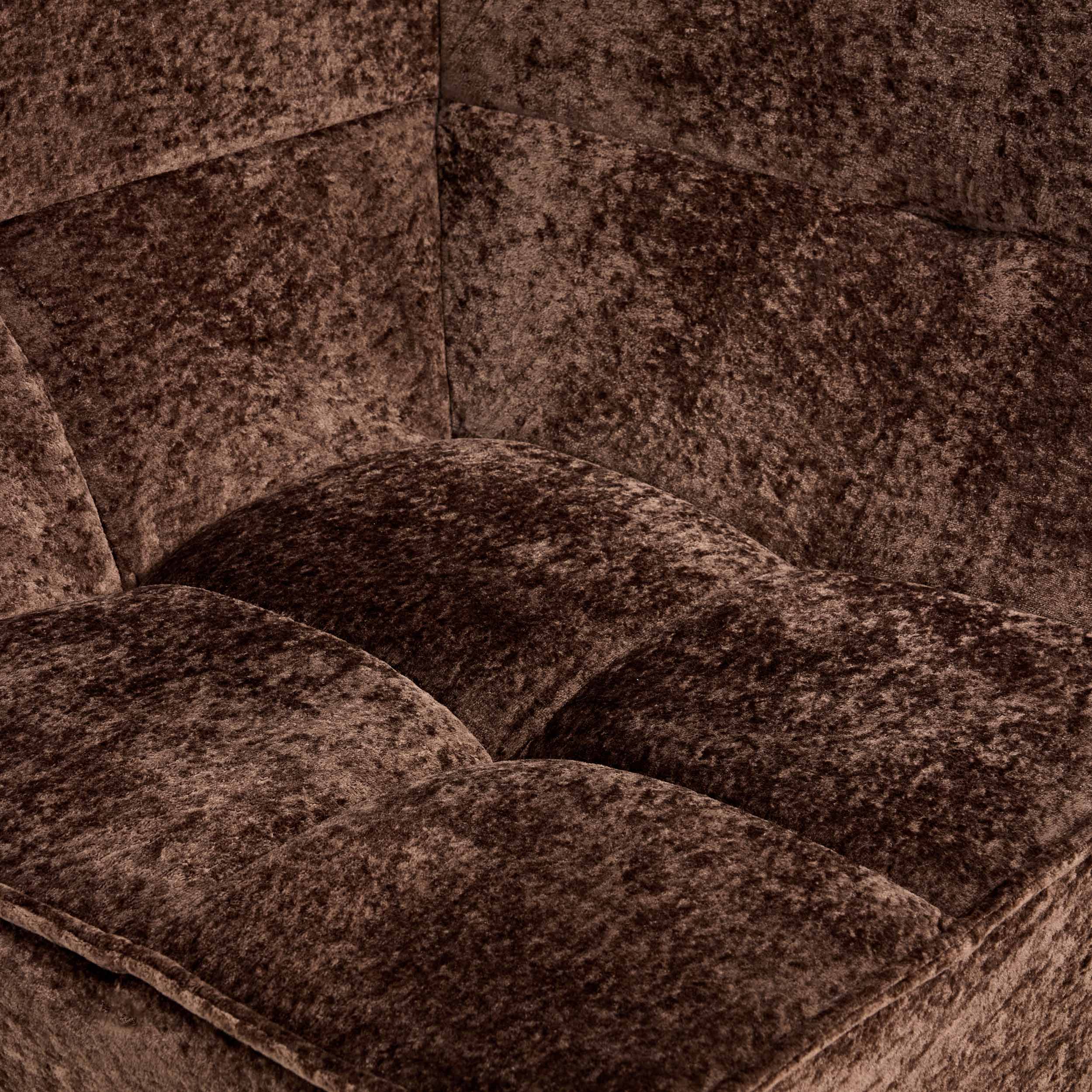 Close-up of a brown textured sofa