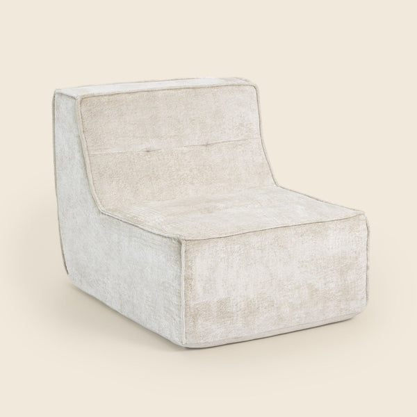 Loungi Occasional Chair in Oat Snow Velvet