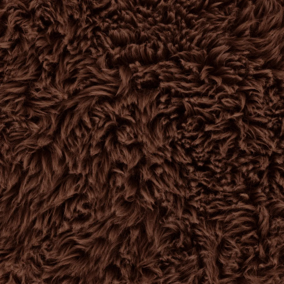 Brown faux fur Peachi Swivel Chair fabric swatch
