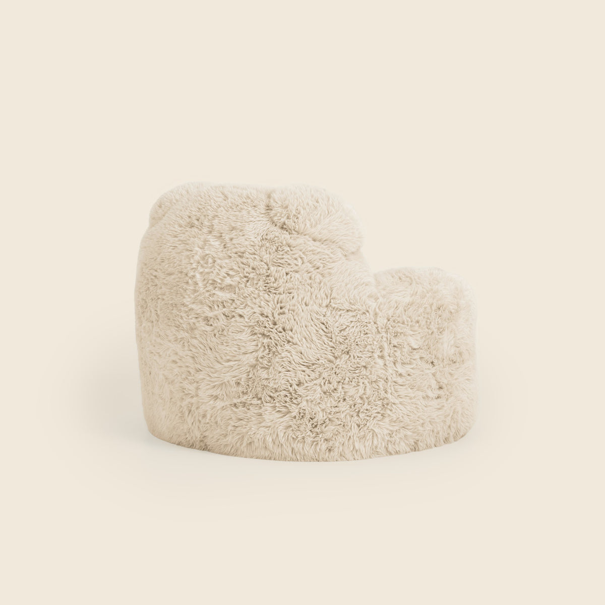 Back view of the cream Beari Kids Armchair showing the ears
