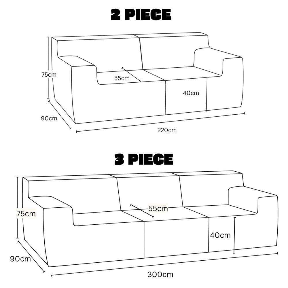 Loungi module dimensions graphic