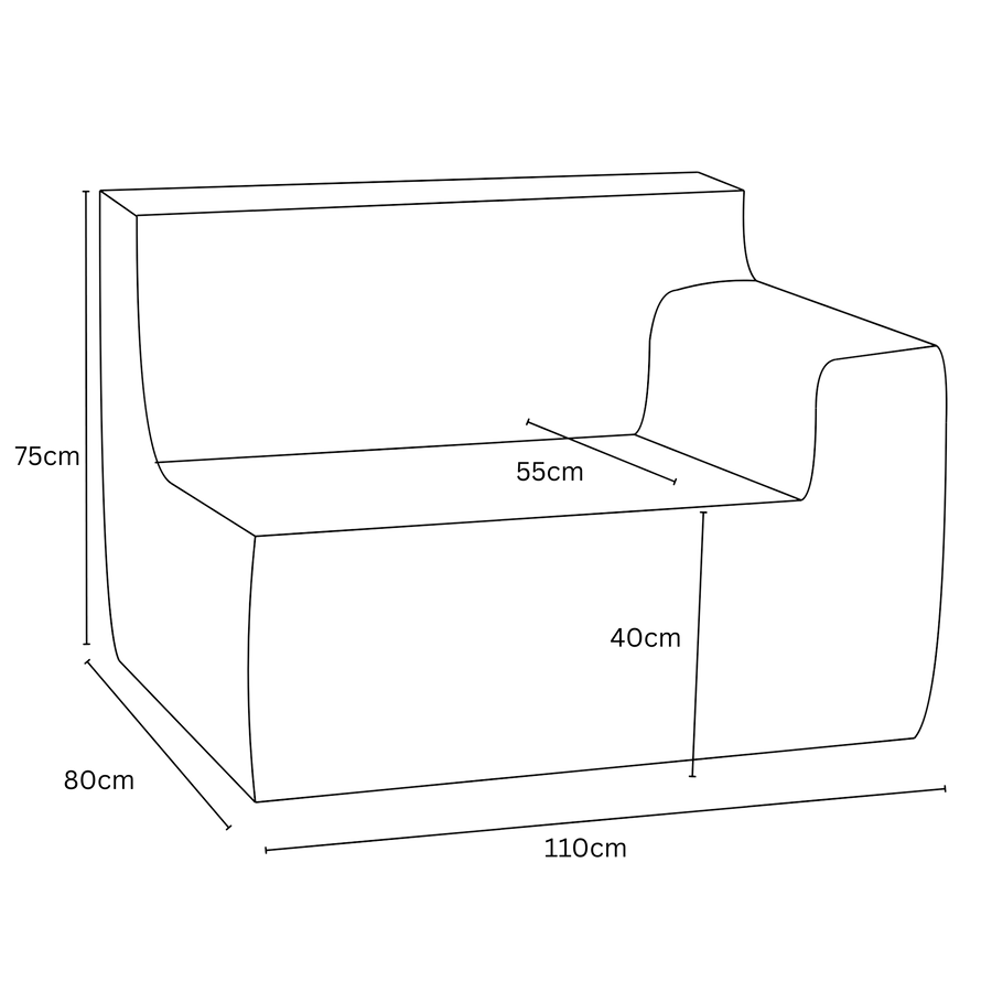 Loungi Left dimensions