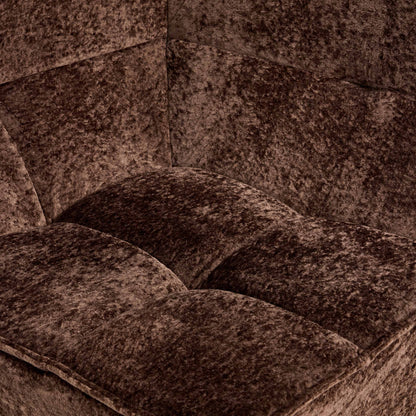 Close-up of a brown textured sofa 
