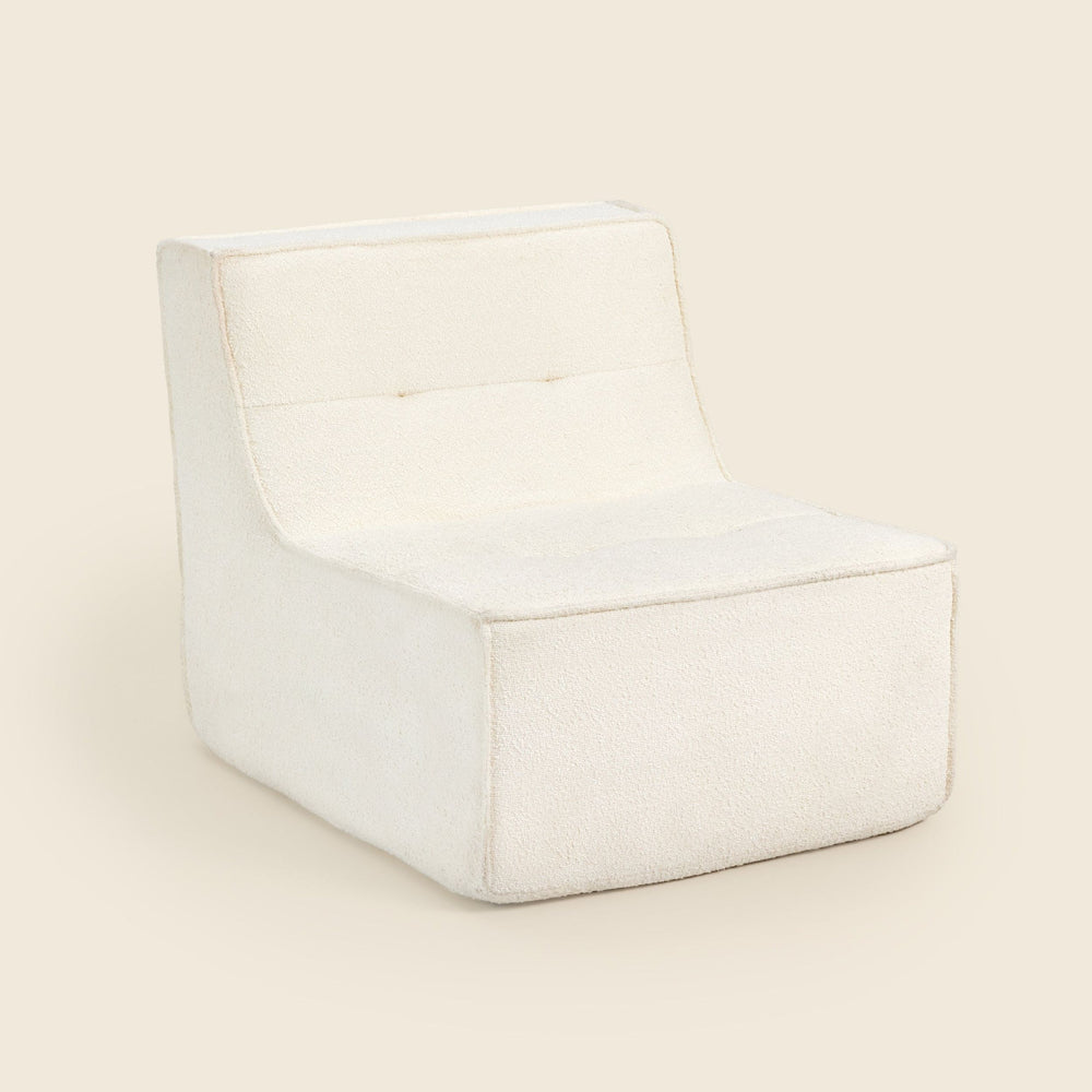 Loungi Occasional Chair in Ivory Boucle at full size
