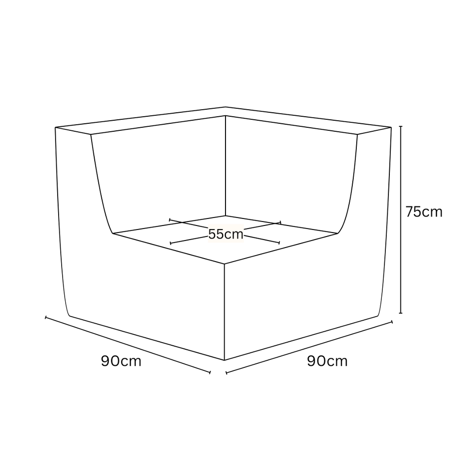 Loungi Corner dimensions