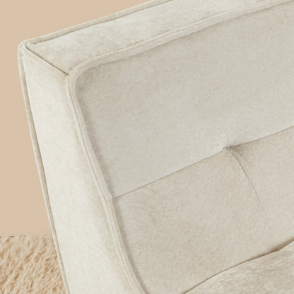 Close-up of a beige textured cushion on a soft beige background [color: oat-snow-velvet]