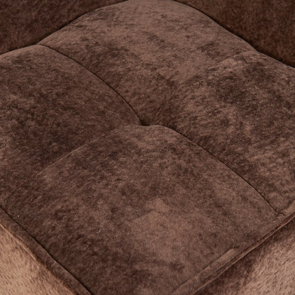 Close-up of a brown textured fabric surface [color: brown-snow-velvet]