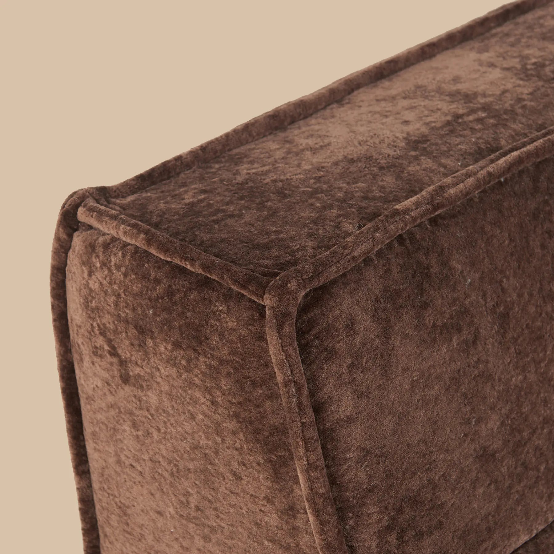 Close-up of a brown textured surface [color: brown-snow-velvet]