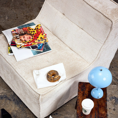 Oat snow velvet Loungi modular chair in a new york apartment 
