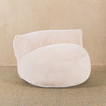 White textured chair on a beige background 