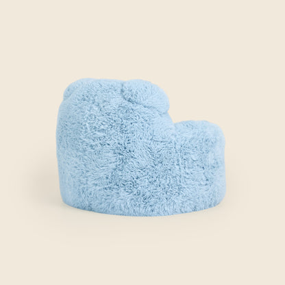 Back view of the blue Beari Kids Armchair showing the ears 