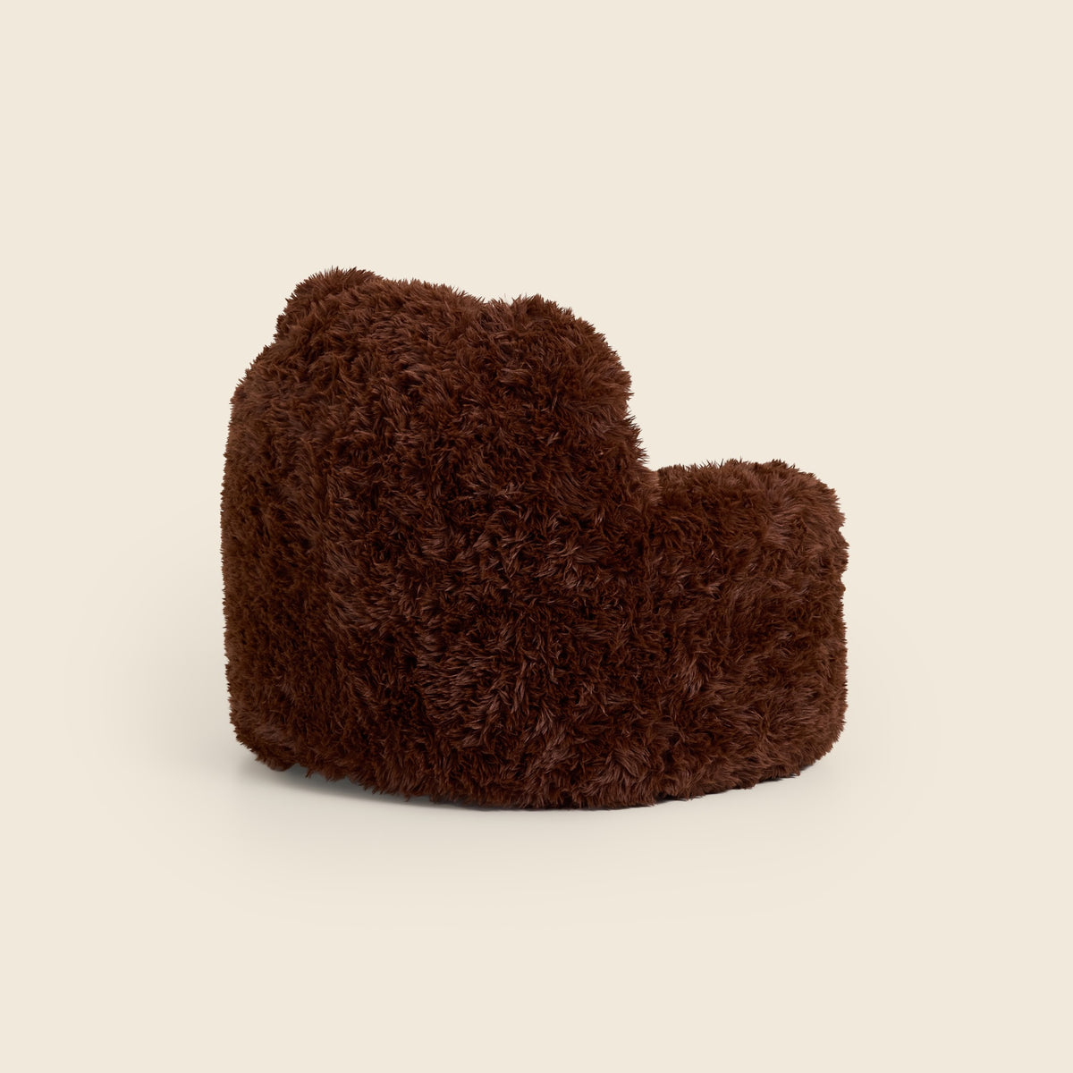 Back view of the brown Beari Kids Armchair showing the ears 