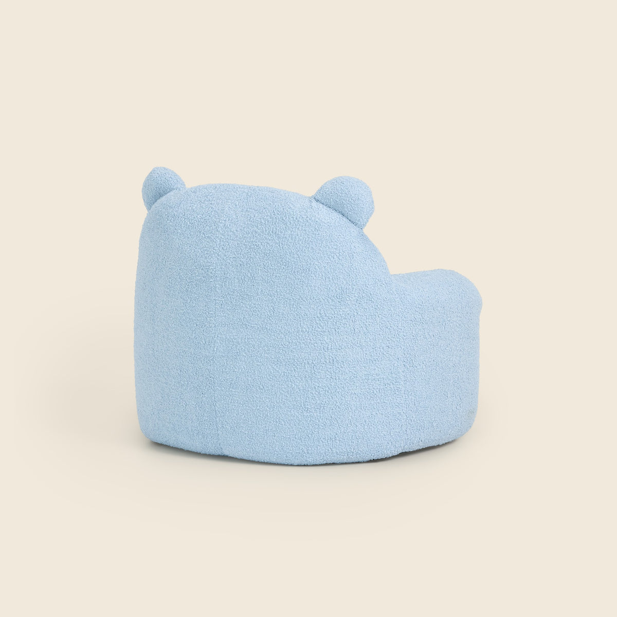 Back view of the blue Teddi Kids Armchair showing the ears 