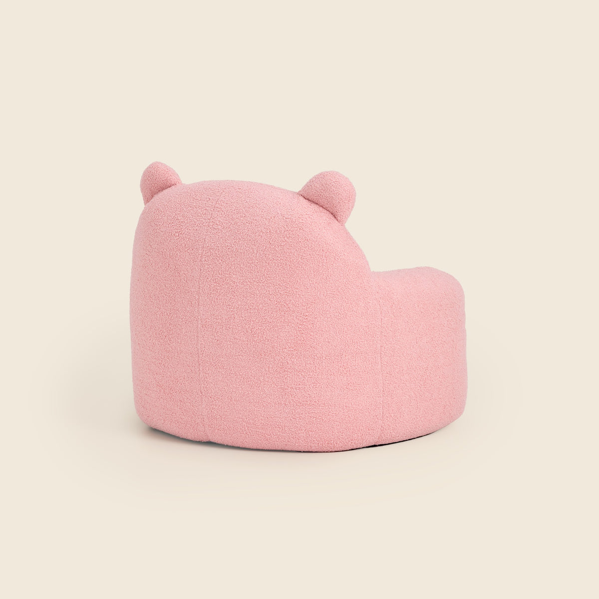 Back view of the pink Teddi Kids Armchair showing the ears 